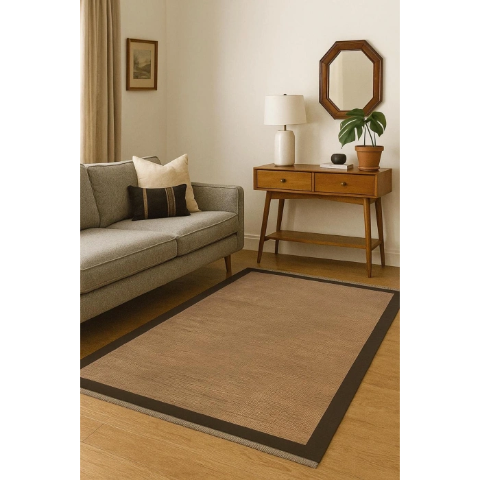 Sisal Görünümlü Yıkanabilir Dekoratif Kilim