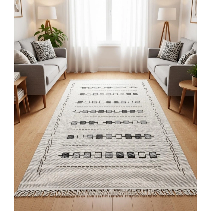 Küçük Kutular Modern Halı Dekoratif Kilim