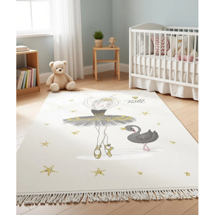 Sevimli Balerin ve Kuğucuk Çocuk Odası Halısı