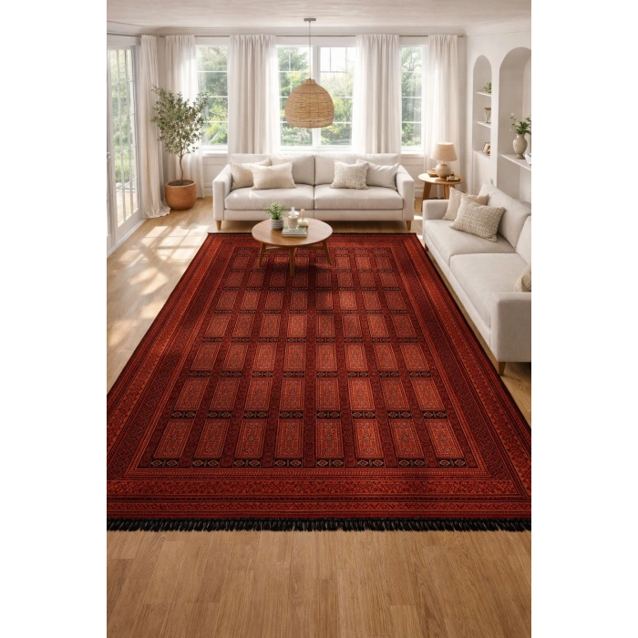 Etnik Desen Motifli Dekoratif Halı Kilim