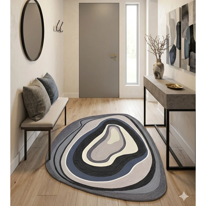 BLG Home Amorf Dijital Baskı Dekoratif Halı 8002