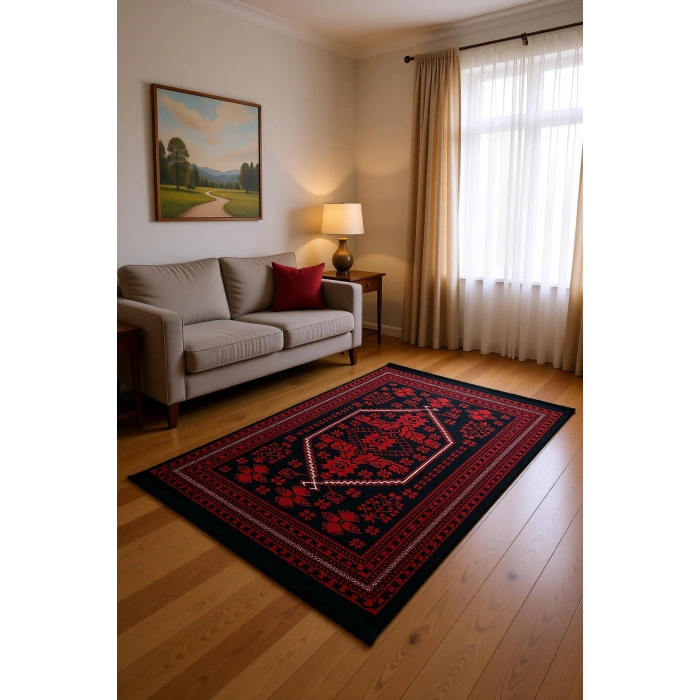 Blghome Dokuma Tabanlı Dijital Baskı Halı BLG3802