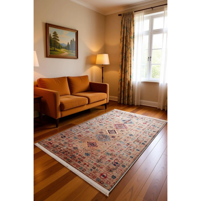 Blghome Dokuma Tabanlı Dijital Baskı Halı BLG3805