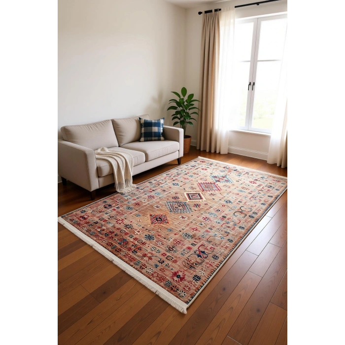 Blghome Dokuma Tabanlı Dijital Baskı Halı BLG3805