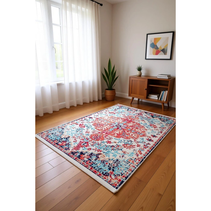 Blghome Dokuma Tabanlı Dijital Baskı Halı BLG3806