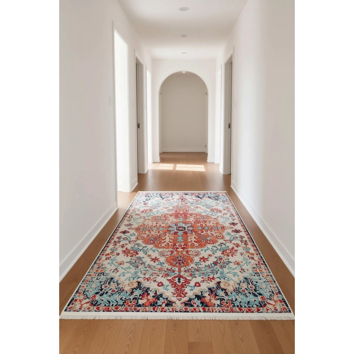 Blghome Dokuma Tabanlı Dijital Baskı Halı BLG3806