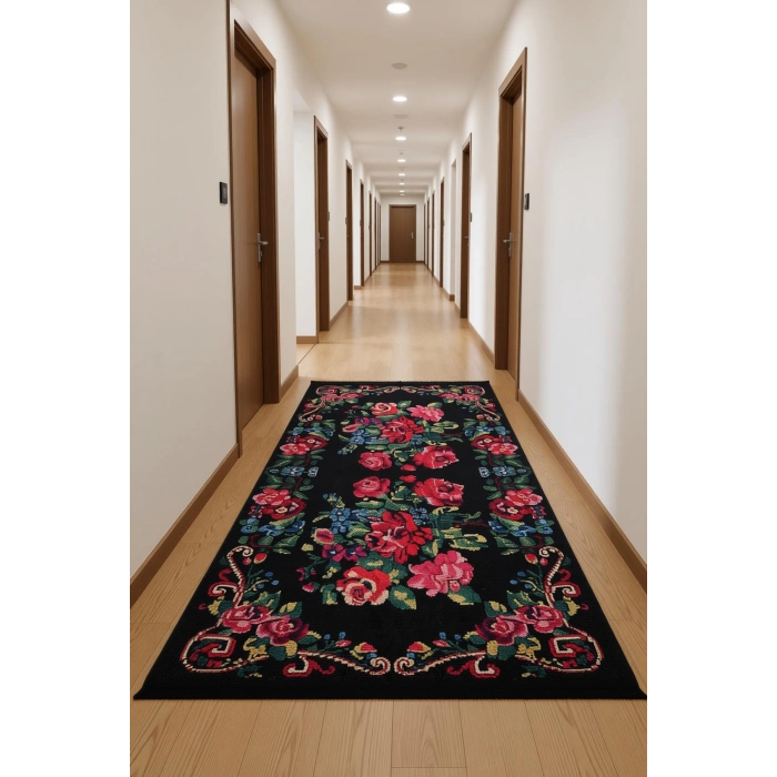 Blghome Dokuma Tabanlı Dijital Baskı Halı BLG3807