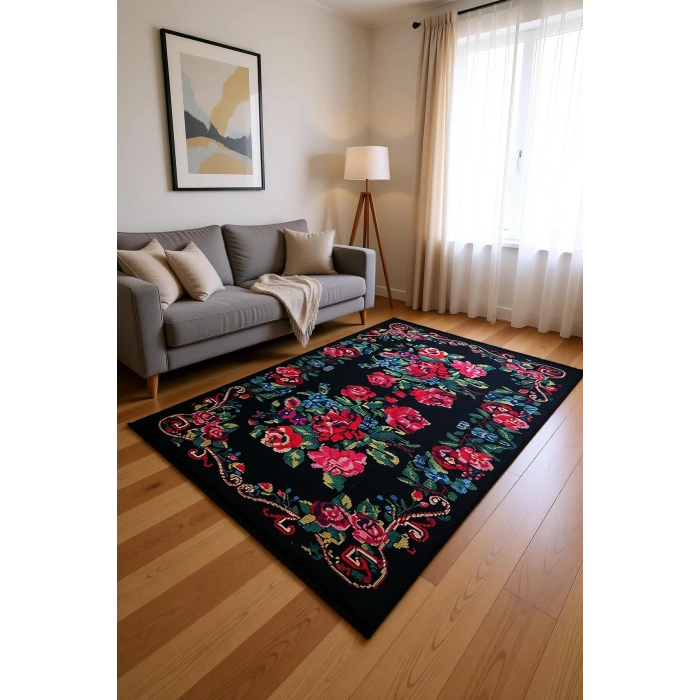 Blghome Dokuma Tabanlı Dijital Baskı Halı BLG3807