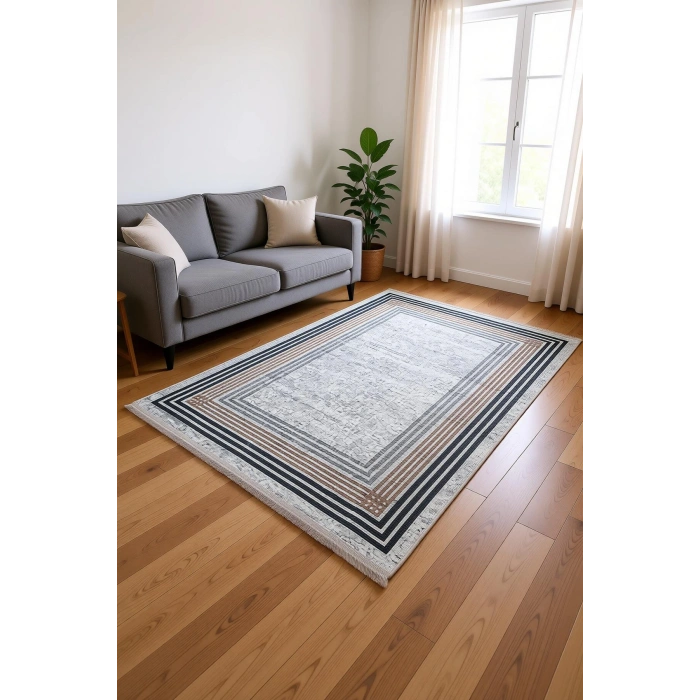 Blghome Dokuma Tabanlı Dijital Baskı Halı BLG3809