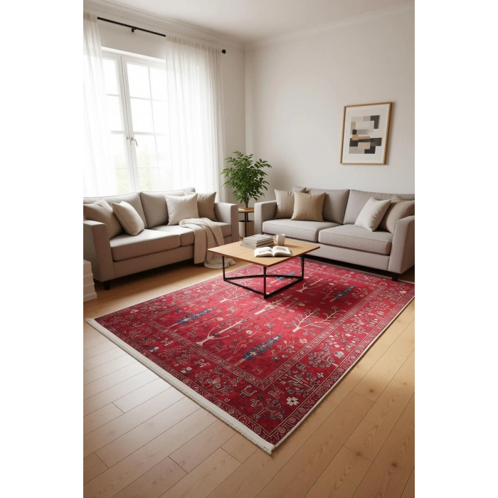 Blghome Dokuma Tabanlı Dijital Baskı Halı BLG3810