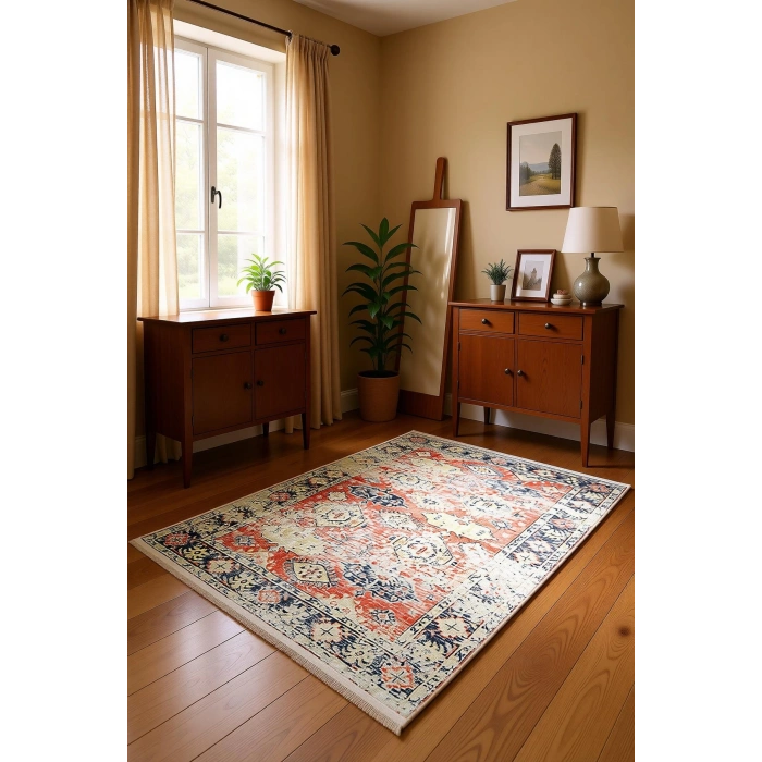 Blghome Dokuma Tabanlı Dijital Baskı Halı BLG3812