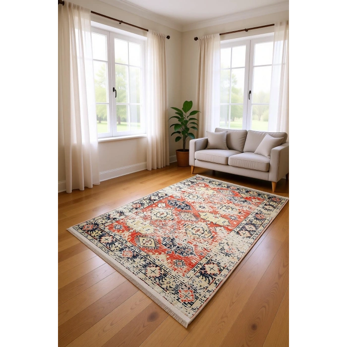 Blghome Dokuma Tabanlı Dijital Baskı Halı BLG3812