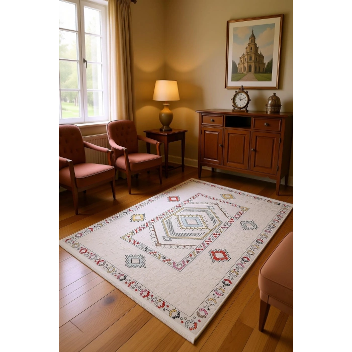 Blghome Dokuma Tabanlı Dijital Baskı Halı BLG3813