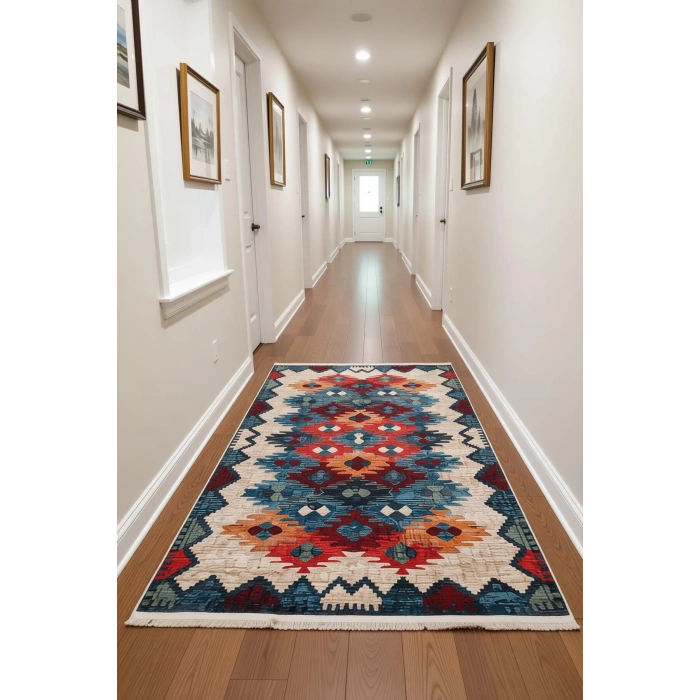 Blghome Dokuma Tabanlı Dijital Baskı Halı BLG3816