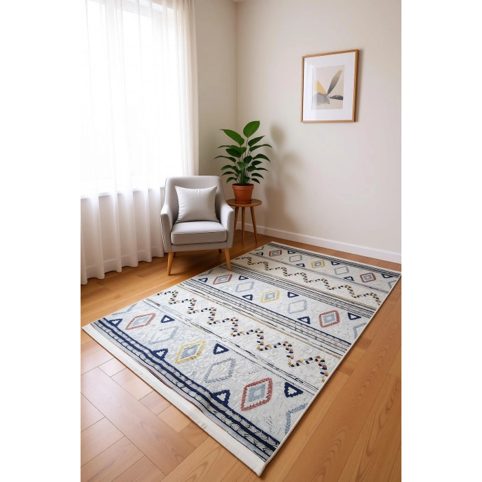 Blghome Dokuma Tabanlı Dijital Baskı Halı BLG3819