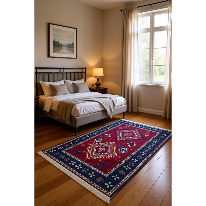 Blghome Dokuma Tabanlı Dijital Baskı Halı BLG3827