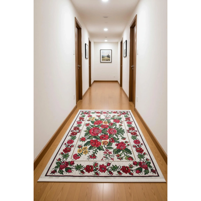 Blghome Dokuma Tabanlı Dijital Baskı Halı BLG3831