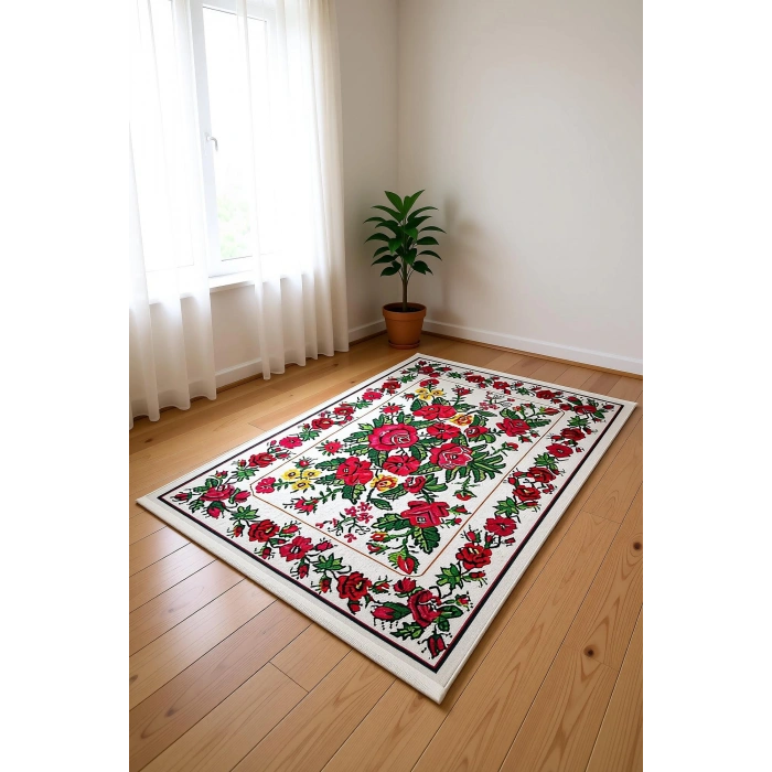 Blghome Dokuma Tabanlı Dijital Baskı Halı BLG3831