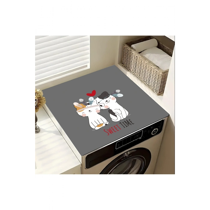 Çamaşır Makinesi Kurutma Makinesi Örtüsü Koruma Pedi Sıvı Geçirmez Matı Kaymaz Yıkanabilir