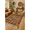 Blghome Etnik Desen Renkli Modern Halı Dekoratif Kilim