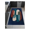 Lacivert Renkli Geometrik Desen Tasarım Modern Halı Dekoratif Kilim