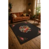 Çiçek Motifli Modern Halı Dekoratif Kilim