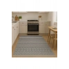 Gri Renk Etnik Desen Modern Halı Dekoratif Kilim