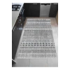 Gri Renk Etnik Desen Modern Halı Dekoratif Kilim