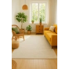 Modern Halı Dekoratif Kilim Krem Renk