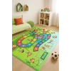 Yarış Pisti Çocuk Odası Oyun Halısı Yeşil
