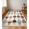 Renkli Geometrik Desenler Tasarım Modern Halı Dekoratif Kilim