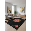 Çiçek Motifli Modern Halı Dekoratif Kilim