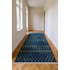 Blghome İndigo Mavi Tasarım Dekoratif Halı