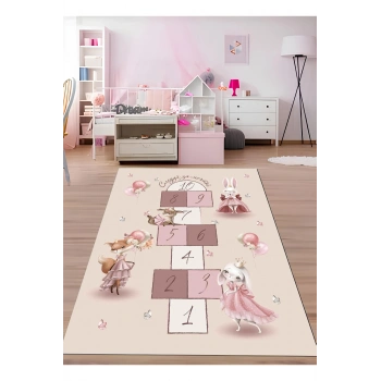 Sevimli Tavşanlar Sek Sek Çocuk Odası Oyun HalıSI