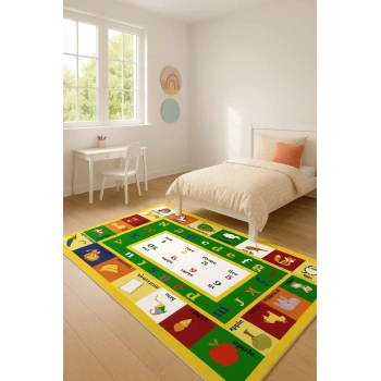 Renkli Eğitici Çocuk Odası Halısı