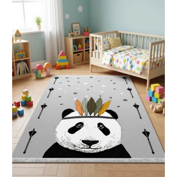 Sevimli Panda Çocuk Odası Halısı