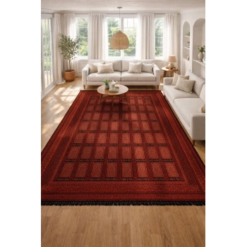 Etnik Desen Motifli Dekoratif Halı Kilim