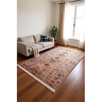 Blghome Dokuma Tabanlı Dijital Baskı Halı BLG3805