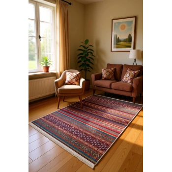 Blghome Dokuma Tabanlı Dijital Baskı Halı BLG3815