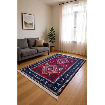 Blghome Dokuma Tabanlı Dijital Baskı Halı BLG3827