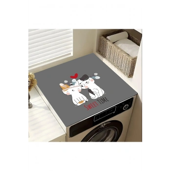 Çamaşır Makinesi Kurutma Makinesi Örtüsü Koruma Pedi Sıvı Geçirmez Matı Kaymaz Yıkanabilir