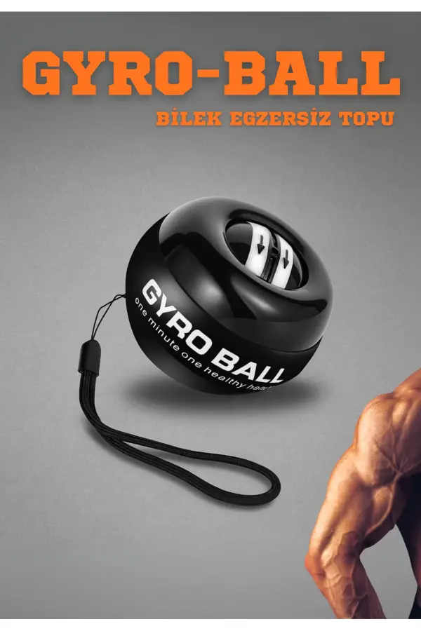Gyro Ball El Bilek Egzersiz Topu Kol Kuvvet Güç Topu Powerball Kas Geliştirici