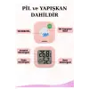 Mini Akıllı Sıcaklık Nem Ölçer LCD Oda Termometre Duvara Takılabilen Masaüstü Isı Göstergesi YEŞİL
