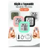 Mini Akıllı Sıcaklık Nem Ölçer LCD Oda Termometre Duvara Takılabilen Masaüstü Isı Göstergesi SİYAH