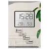 Dijital Duvar Saati Termometre Sıcaklık Ve Nem Ölçer Masa Saati Alarm LCD Ekran Duvara Takılır SİYAH