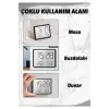 Dijital Duvar Saati Termometre Sıcaklık Ve Nem Ölçer Masa Saati Alarm LCD Ekran Duvara Takılır SİYAH
