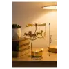 Dekoratif Isı ile Dönen Mumluk Gold Metal Ev Dekoru Atlı Karınca Hediyelik Şık Tasarım