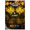 2 ADET Dekoratif Çiçek Görünümlü SOLAR LED Lamba Güneş Enerjilli Su Geçirmez Bahçe Aydınlatma