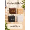 Ahşap Dijital Kübik Masa Saati Termometre ve Alarm