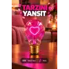 Kalp Şeklinde Neon Dekoratif Masa Lambası Ampul Şeklinde Yeni Nesil Aydınlatma Pembe